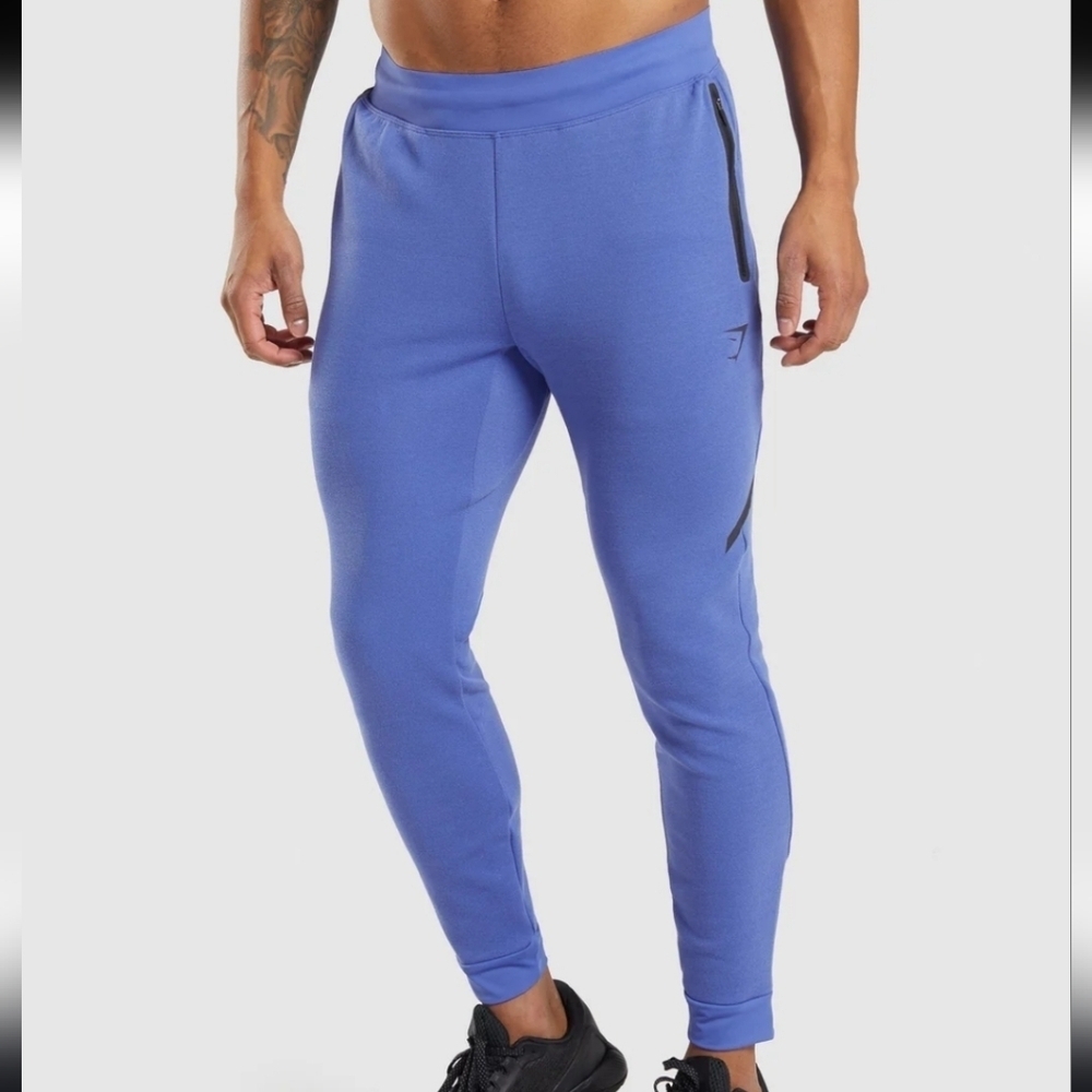 NWOT Gymshark Men's Apex Technical Joggers in Court Blue Slim Fit Size M Active